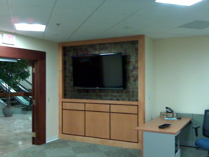 tv installed in office