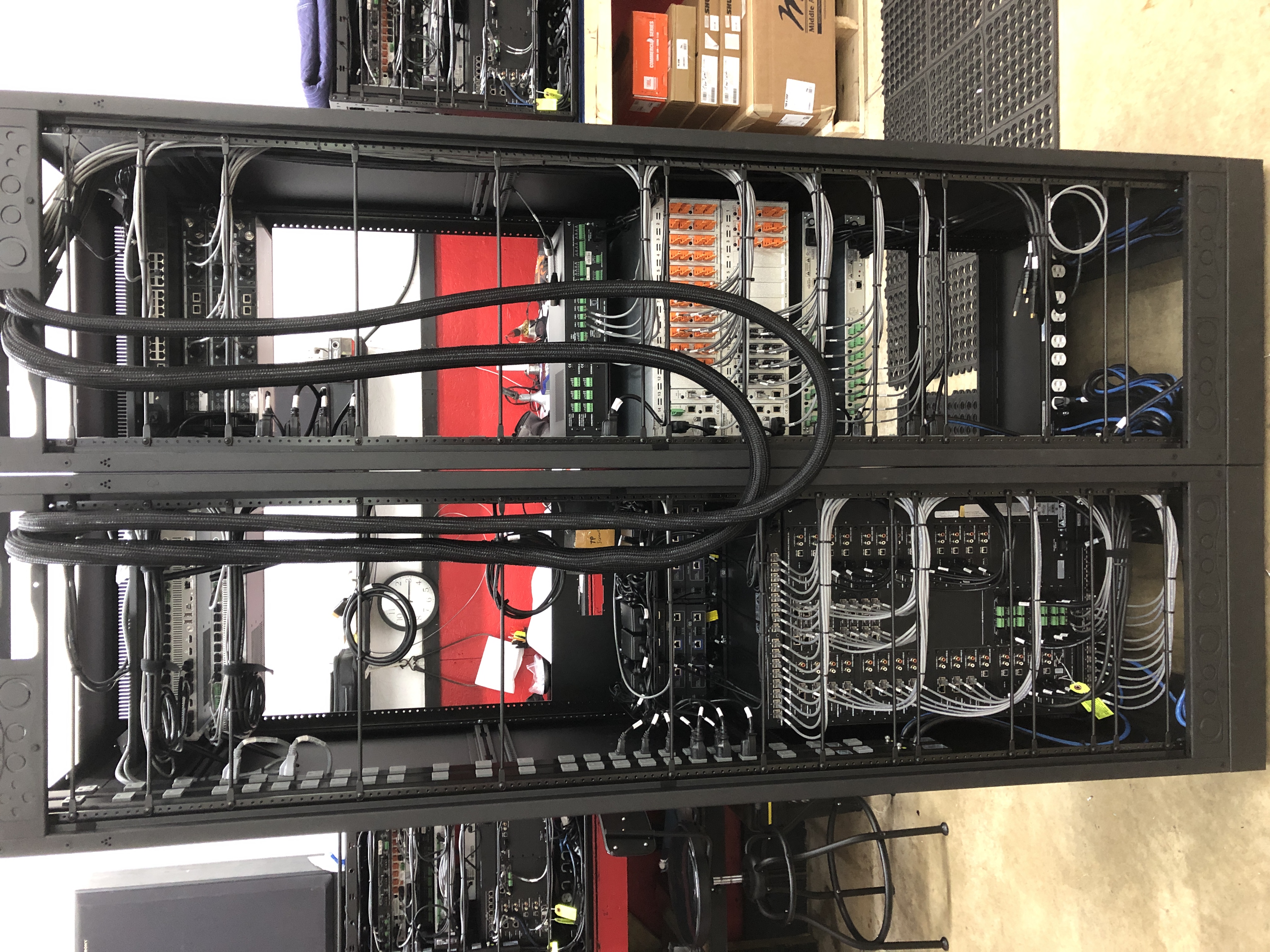 Completed tall racks