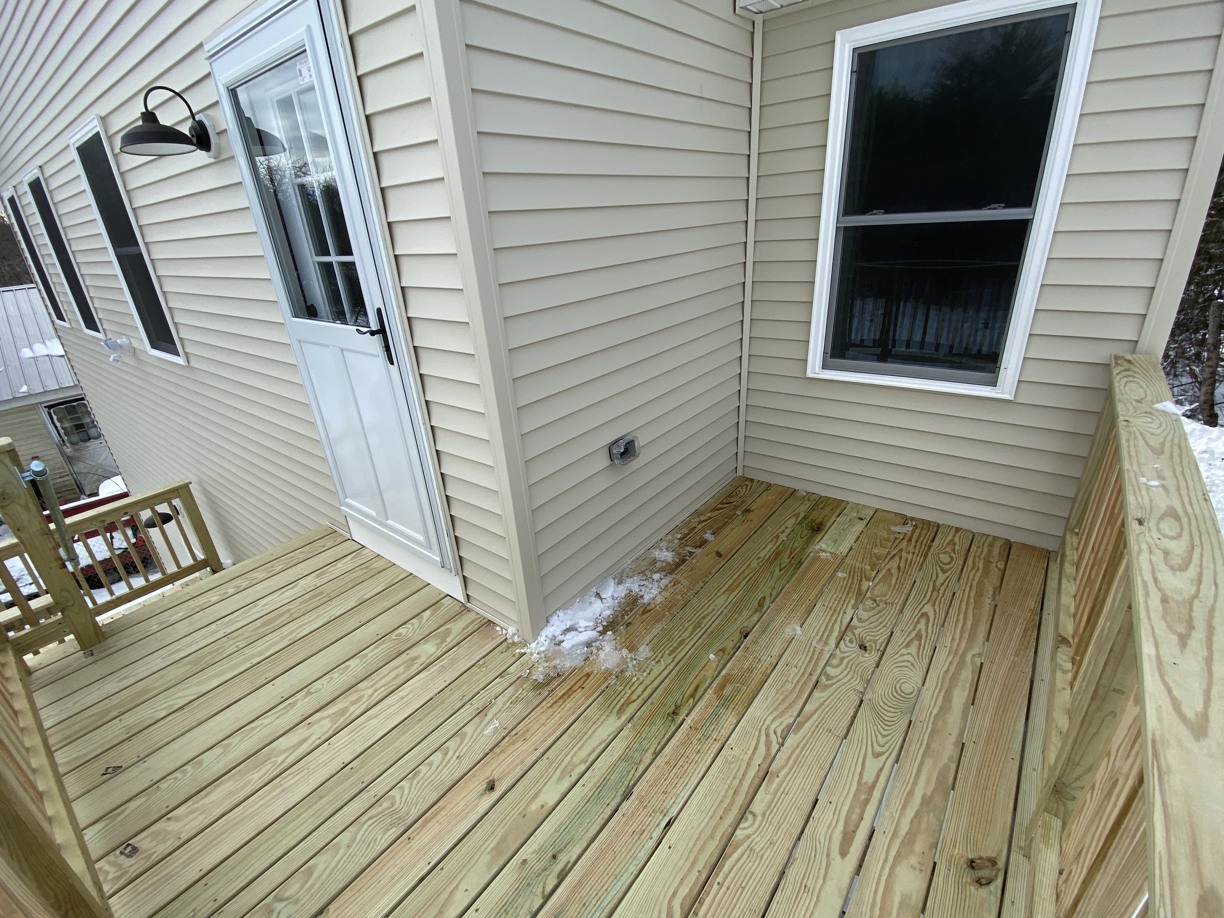 new deck at in-law entrance