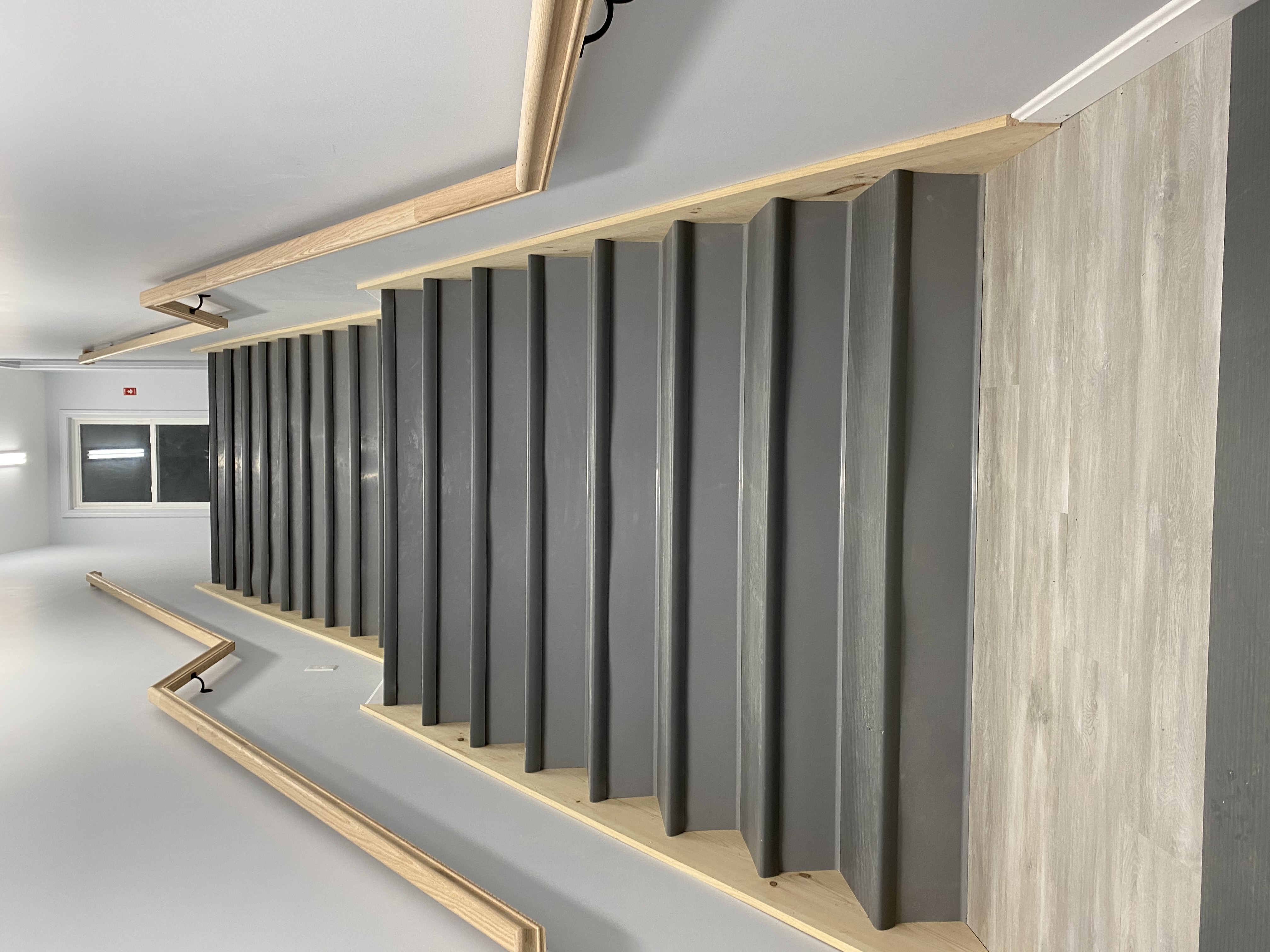 completed steps, and handrails