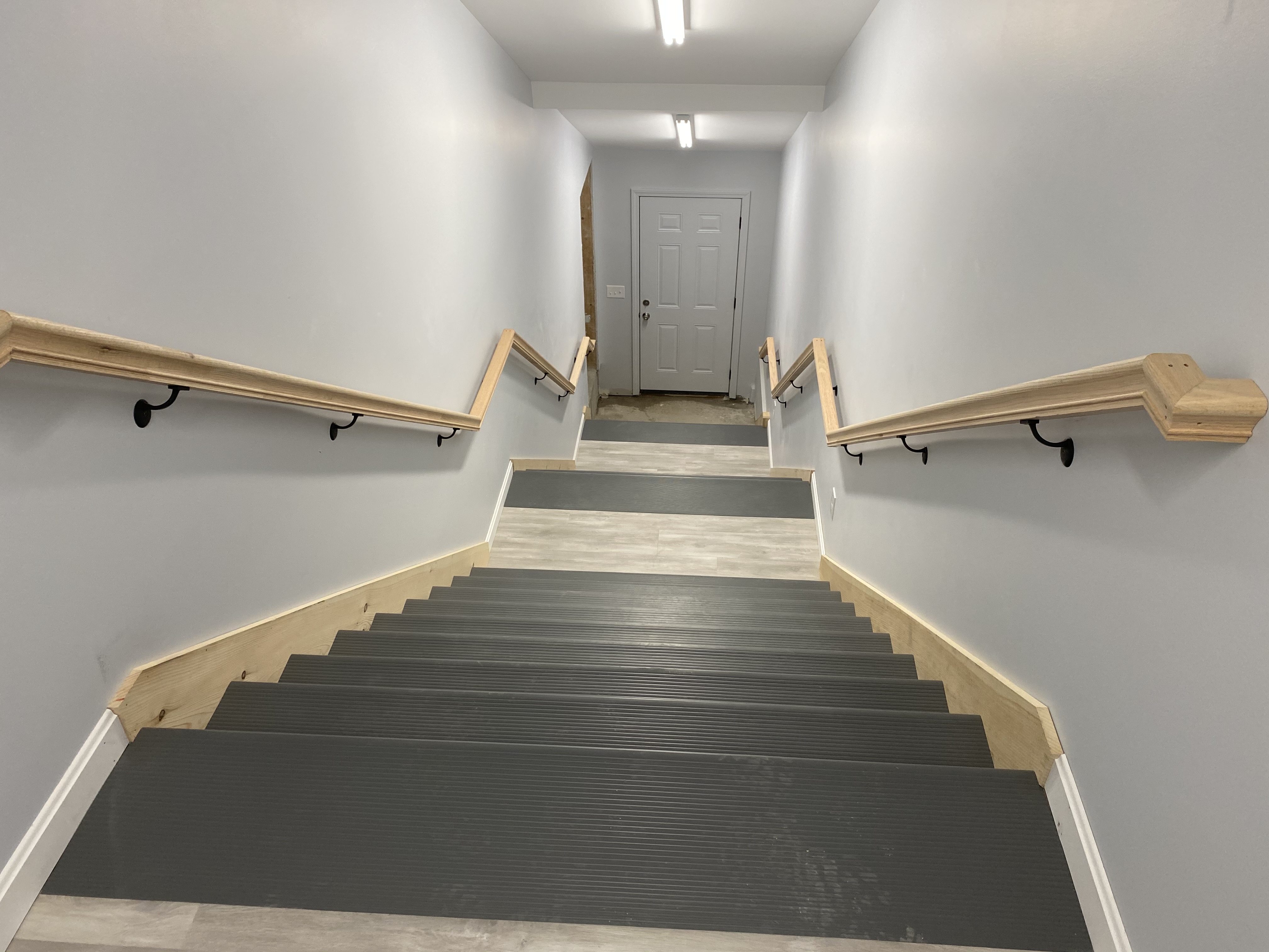 view from top of completed steps