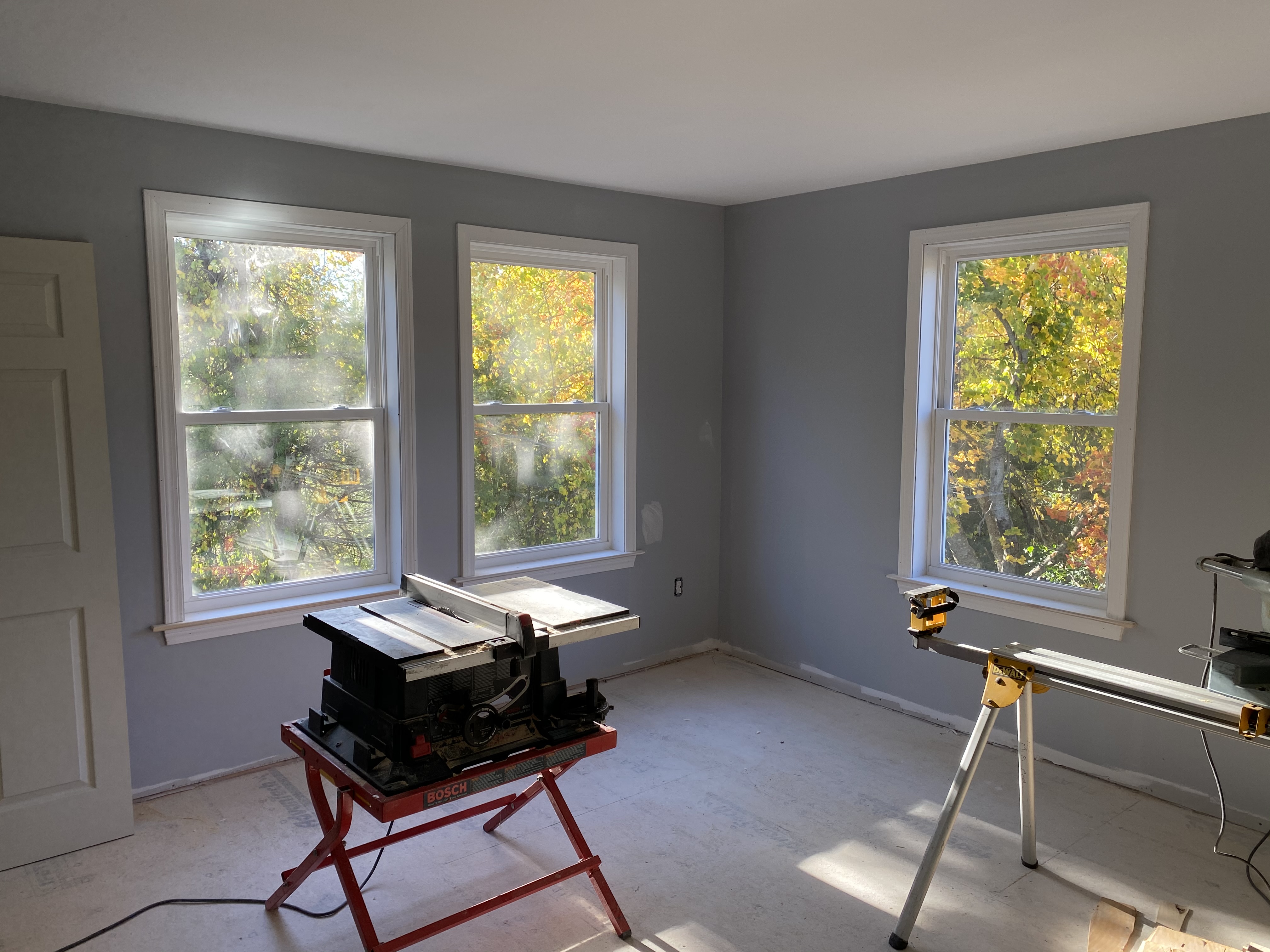 tools in an in progress room