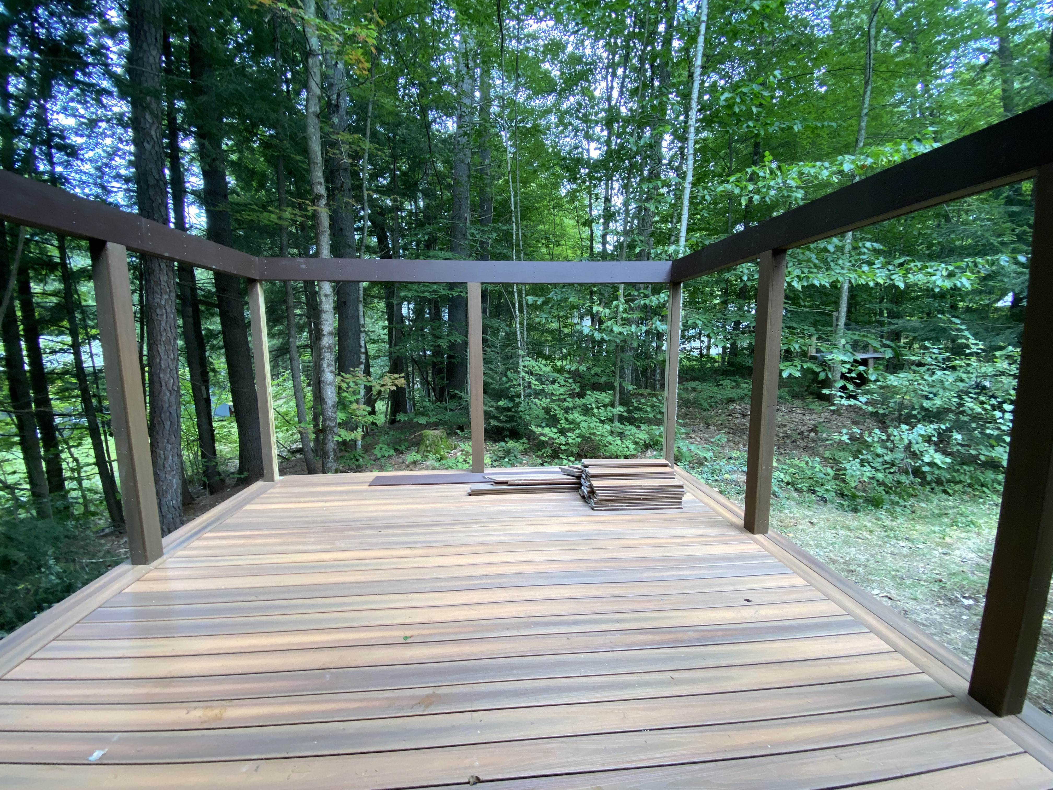 back deck construction/ completed floorboards