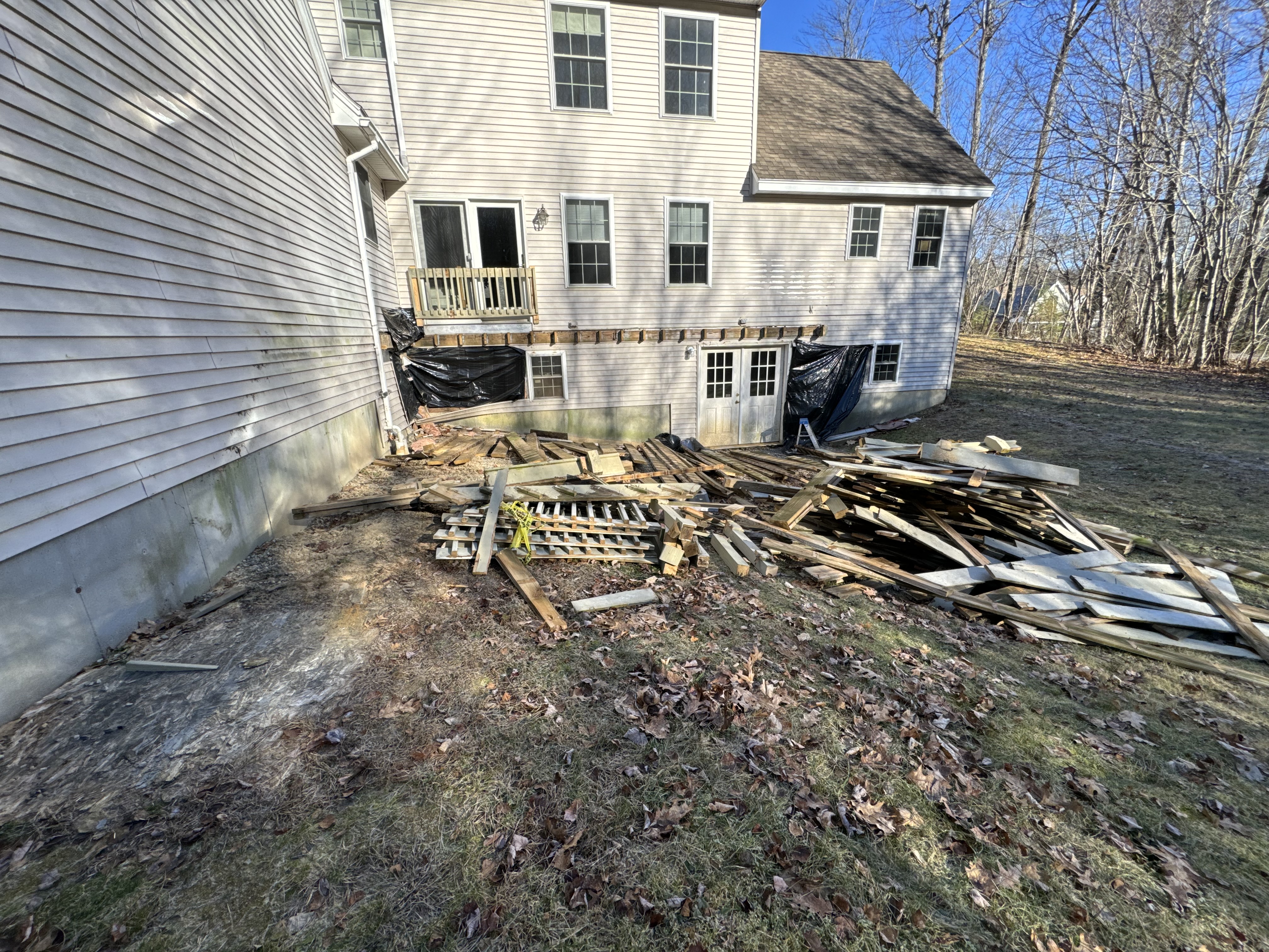 old deck torn down