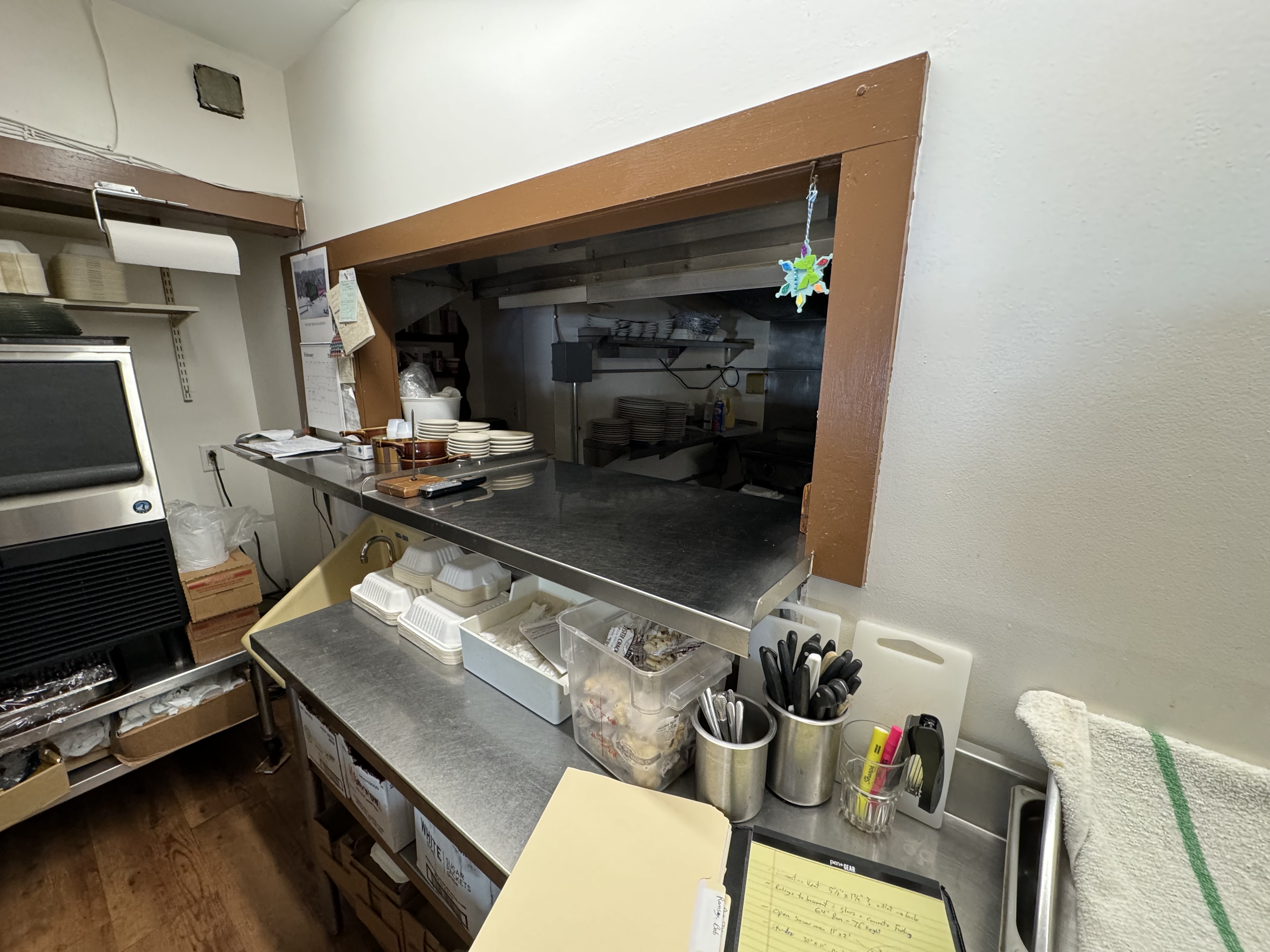old restaurant kitchen area