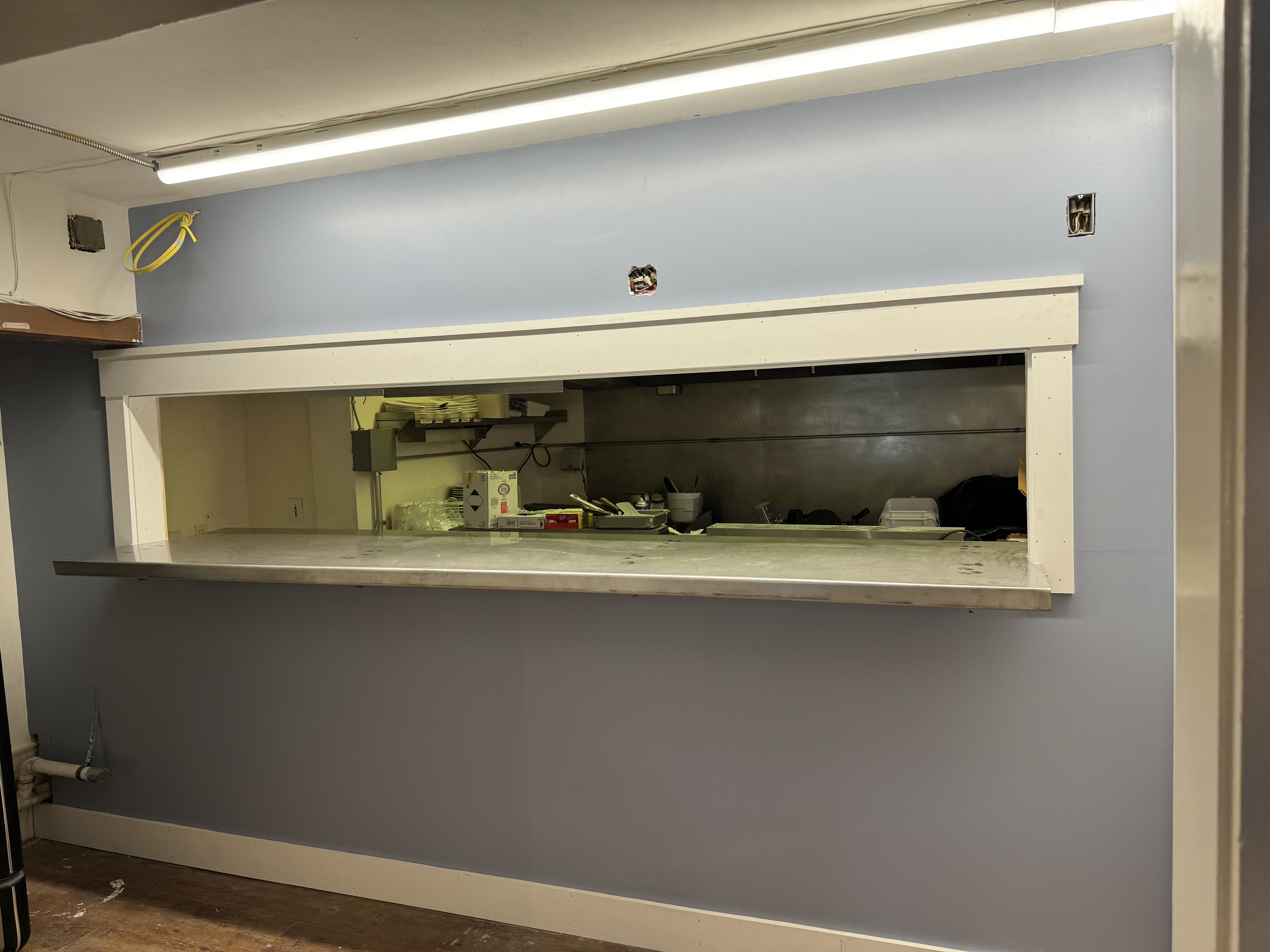 redone kitchen serving window
